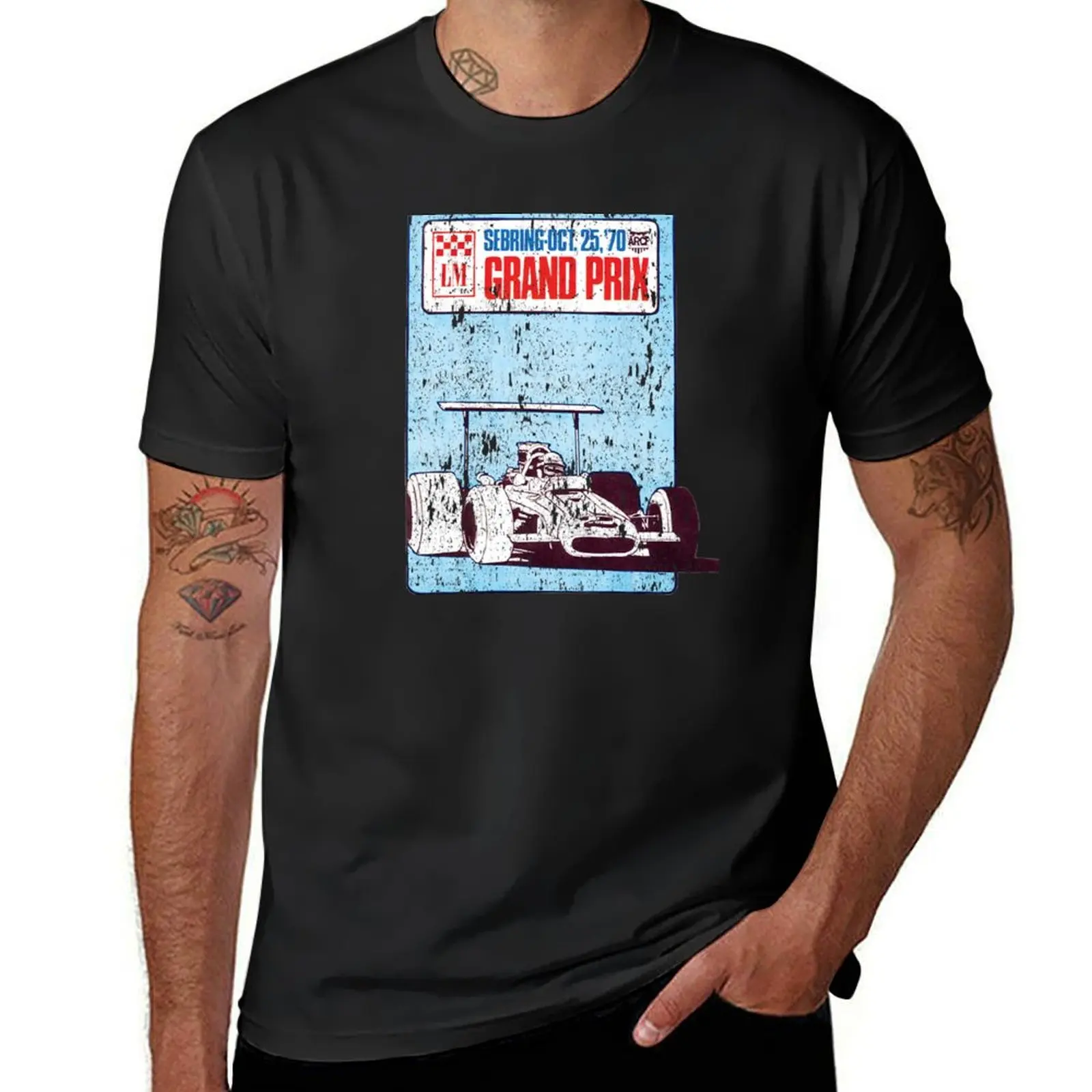 Sebring 1970 Formula 5000 race - retro race worn look T-Shirt customizeds cute tops boys whites mens cotton t shirts
Sebring 1970 Formula 5000 race - retro race worn look T-Shirt customizeds cute tops boys whites mens cotton t shirts