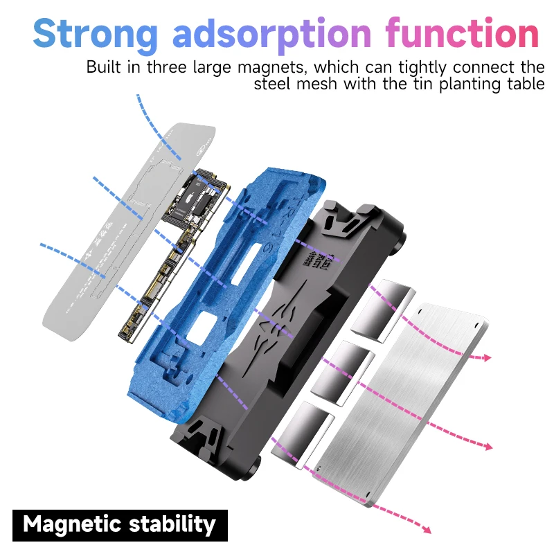 XZZ TR BGA трафарет для реболлинга, средний слой, оловянная платформа для посадки для iPhone X-17 Pro Max, набор инструментов для ремонта средней рамки материнской платы
XZZ TR BGA трафарет для реболлинга, средний слой, оловянная платформа для посадки для iPhone X-17 Pro Max, набор инструментов для ремонта средней рамки материнской платы