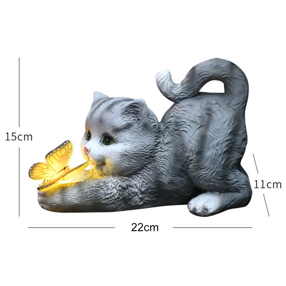 Cat Solar Garden Statue Solar Garden Statue Cat for Mom Grandma (Grey)
Cat Solar Garden Statue Solar Garden Statue Cat for Mom Grandma (Grey)