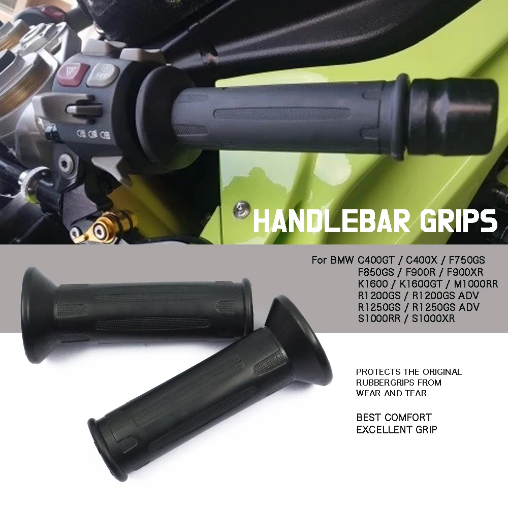For BMW R1200ST K1600GT K1600GTL K1600 GTL R1200GS R1200S R1200R R1200RT Grip Motorcycle Black Handlebar Hand Grips Bars Cover
For BMW R1200ST K1600GT K1600GTL K1600 GTL R1200GS R1200S R1200R R1200RT Grip Motorcycle Black Handlebar Hand Grips Bars Cover