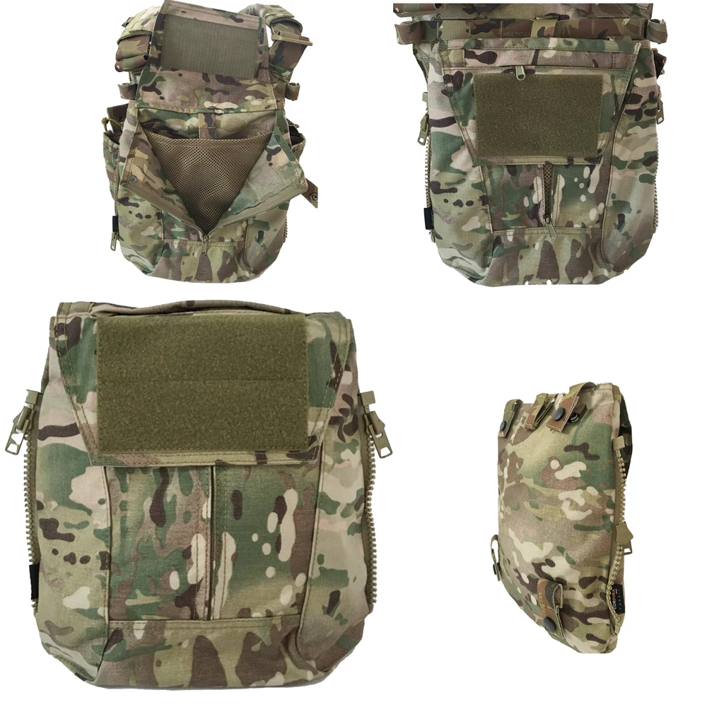 Tactical Multifunctional AVS/JPC2.0 Design Vest 10# Zipper Backboard Accessory Bag