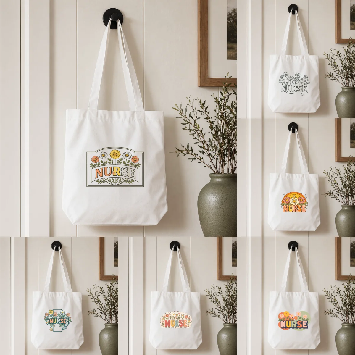 1 Pack 35×38.5cm Durable Canvas Tote Bag, Boho Nurse Floral Print Shoulder Bag, Eco-friendly Reusable Casual Work & Daily Bag
1 Pack 35×38.5cm Durable Canvas Tote Bag, Boho Nurse Floral Print Shoulder Bag, Eco-friendly Reusable Casual Work & Daily Bag