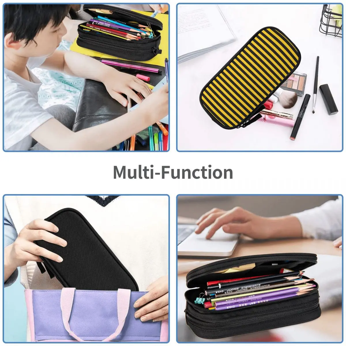 Yellow And Black Stripes In The Color Of Bees Pencil Case for Boys Girls Pen Box Pencil Bag Stationery Supplies Pen Holder Bag
Yellow And Black Stripes In The Color Of Bees Pencil Case for Boys Girls Pen Box Pencil Bag Stationery Supplies Pen Holder Bag