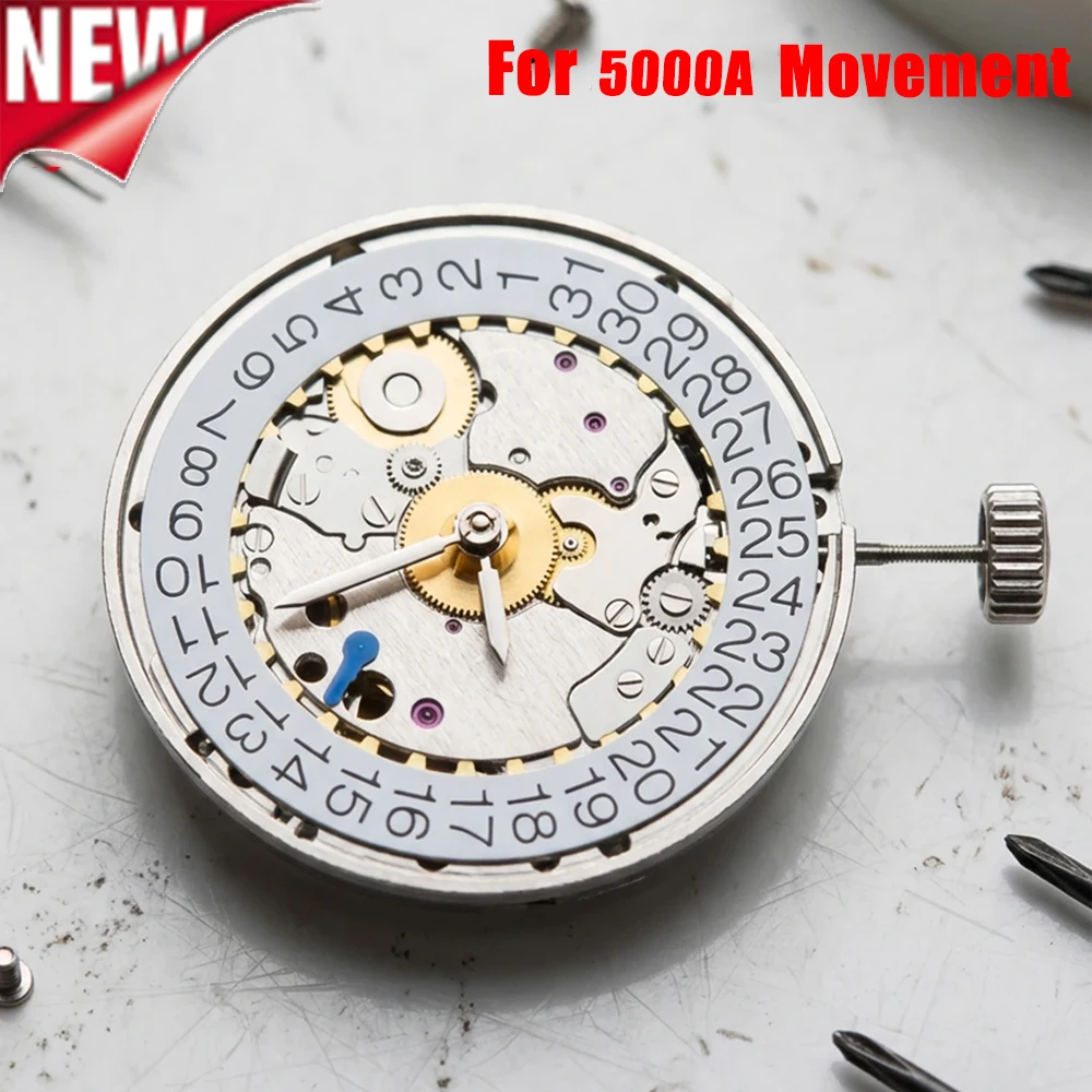 NEW 5000A Automatic Watch Movement 34 Jewels Super Slim Micro Rotor 3-Hand Mechanical Movement No Date Watch Parts
NEW 5000A Automatic Watch Movement 34 Jewels Super Slim Micro Rotor 3-Hand Mechanical Movement No Date Watch Parts