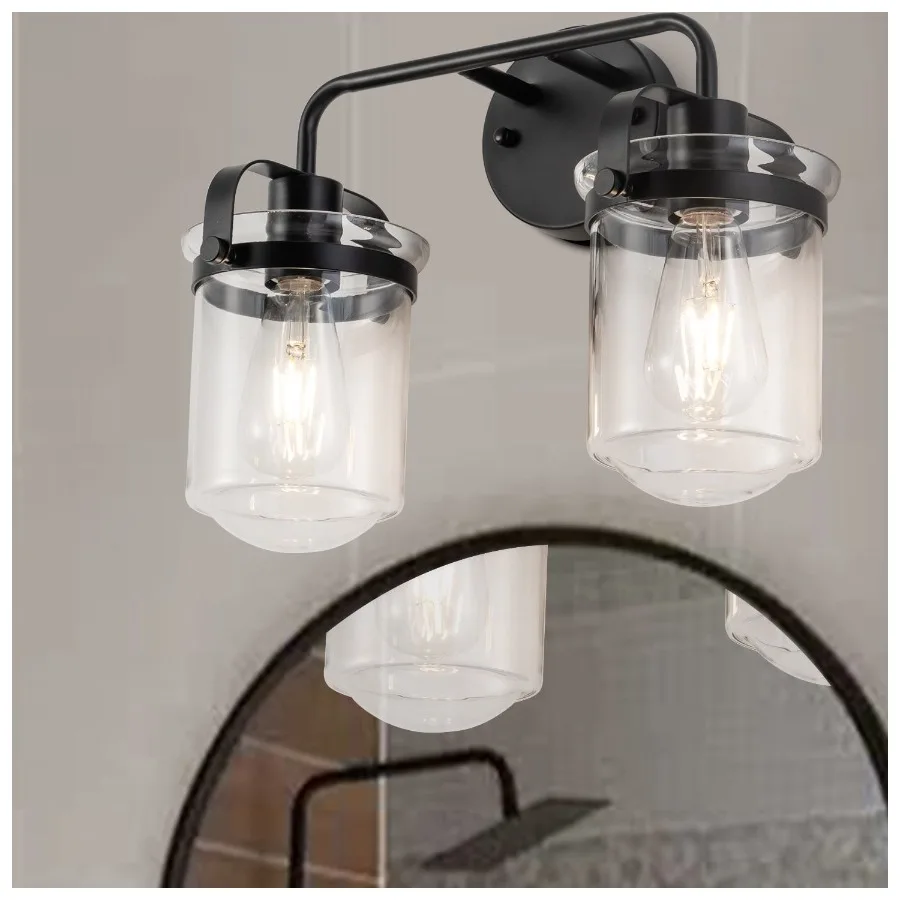 2Light with Clear Glass Shade Modern Sconce Industrial Indoor Light Fixture for Bathroom Living Room Bedroom Over Kitchen Sink
2Light with Clear Glass Shade Modern Sconce Industrial Indoor Light Fixture for Bathroom Living Room Bedroom Over Kitchen Sink