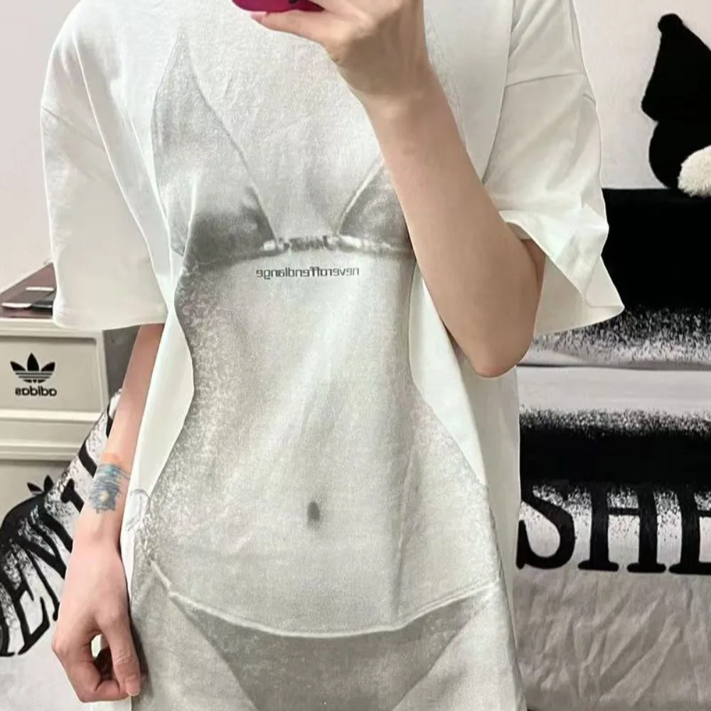 Agirls Bikini Graphic White T Shirt Women Cotton Printed Short Sleeve Tee Summer Streetwear Casual Top Korean Aesthetic Clothes
Agirls Bikini Graphic White T Shirt Women Cotton Printed Short Sleeve Tee Summer Streetwear Casual Top Korean Aesthetic Clothes