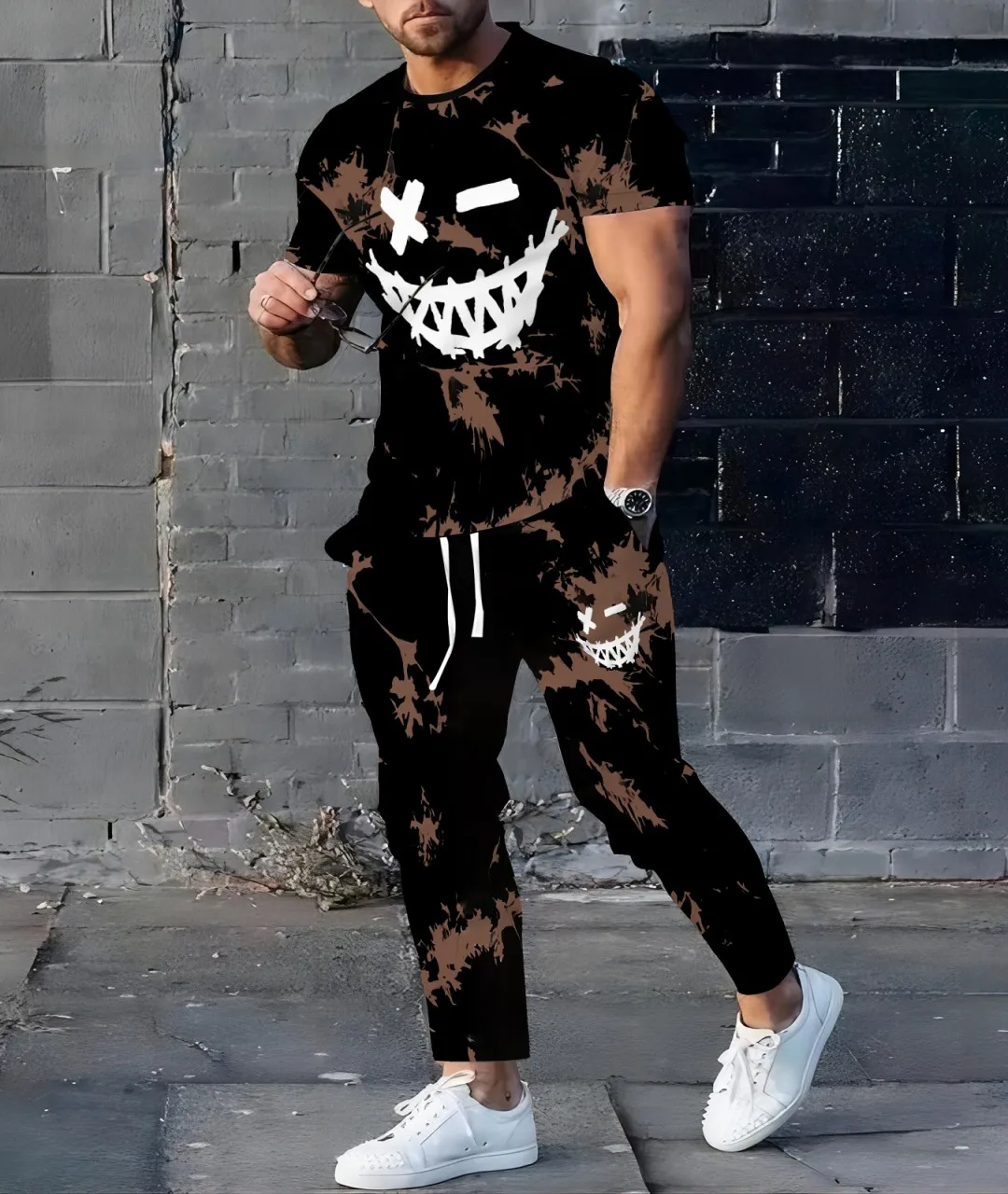 2025 summer new men's suit crew neck short-sleeved T-shirt men's casual 3d funny smiley face pattern casual street sportswear sh
2025 summer new men's suit crew neck short-sleeved T-shirt men's casual 3d funny smiley face pattern casual street sportswear sh