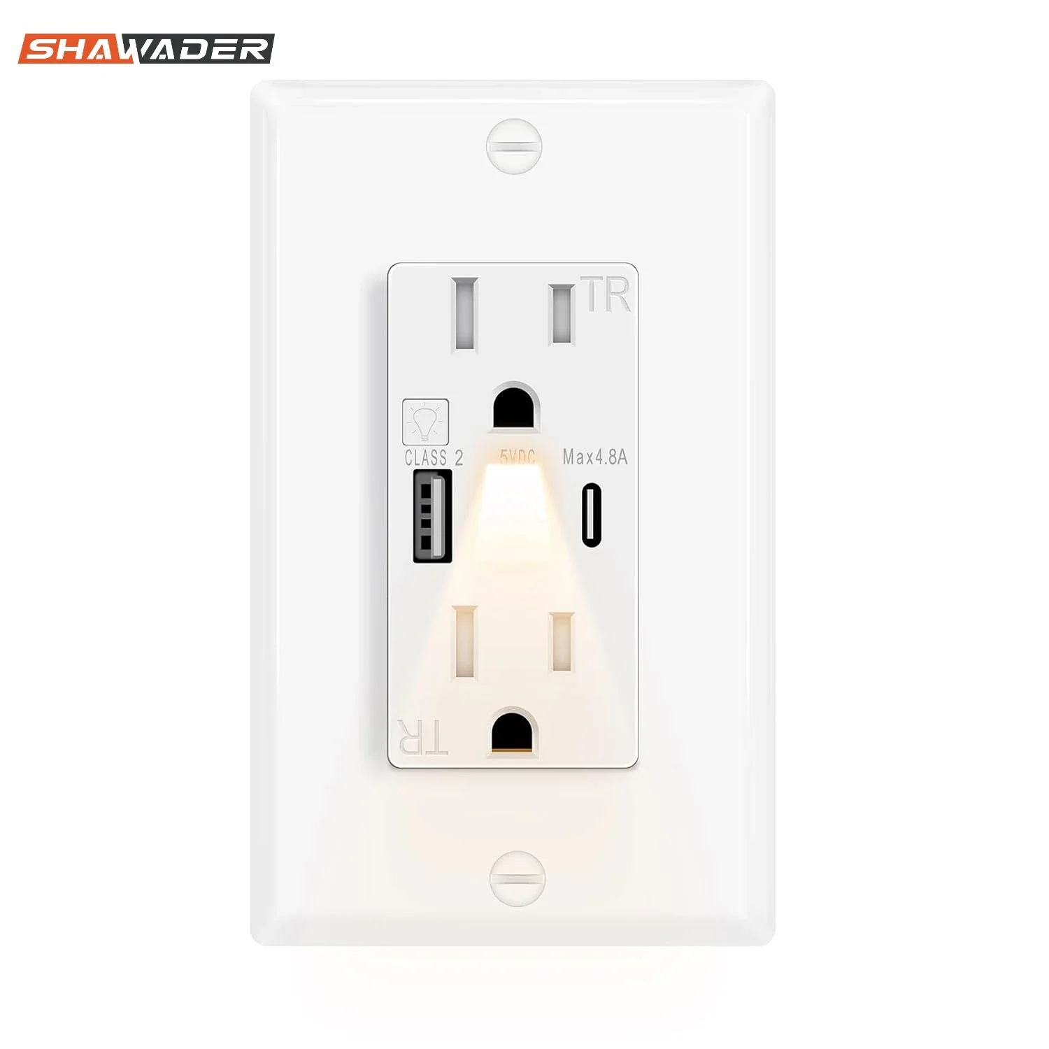 Ночные светильники Shawader, двойная настенная розетка в США, USB Type-C, светодиодная направляющая для быстрой зарядки, 15 А, электрическая розетка, бытовая техника для кухни, спальни
Ночные светильники Shawader, двойная настенная розетка в США, USB Type-C, светодиодная направляющая для быстрой зарядки, 15 А, электрическая розетка, бытовая техника для кухни, спальни