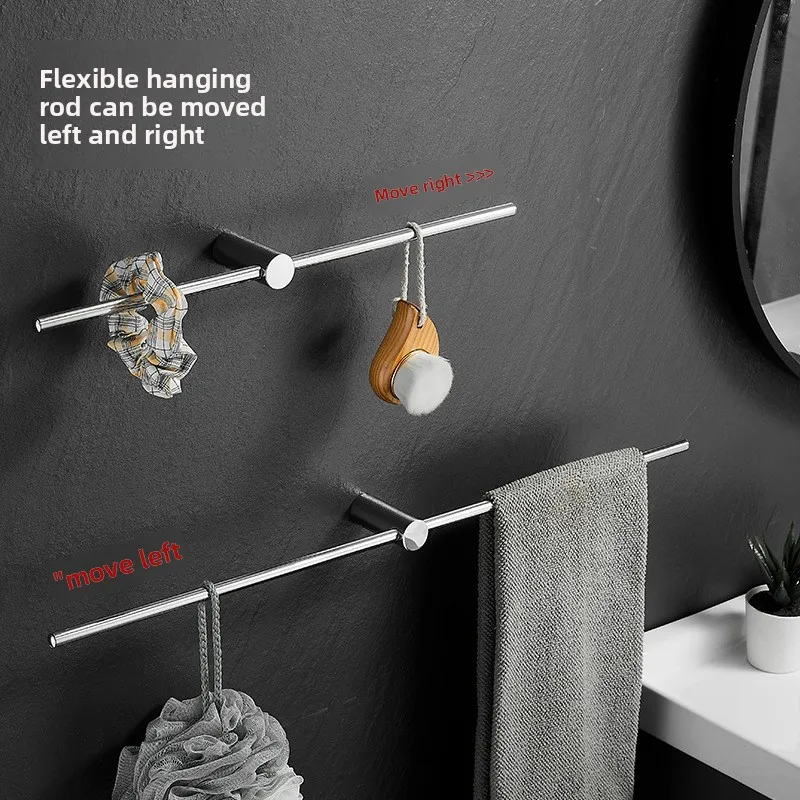 Bathroom Towel Rack Toilet Towel Rack 304 Stainless Steel Towel Bar Black Creative Flip-Flop Rack
Bathroom Towel Rack Toilet Towel Rack 304 Stainless Steel Towel Bar Black Creative Flip-Flop Rack