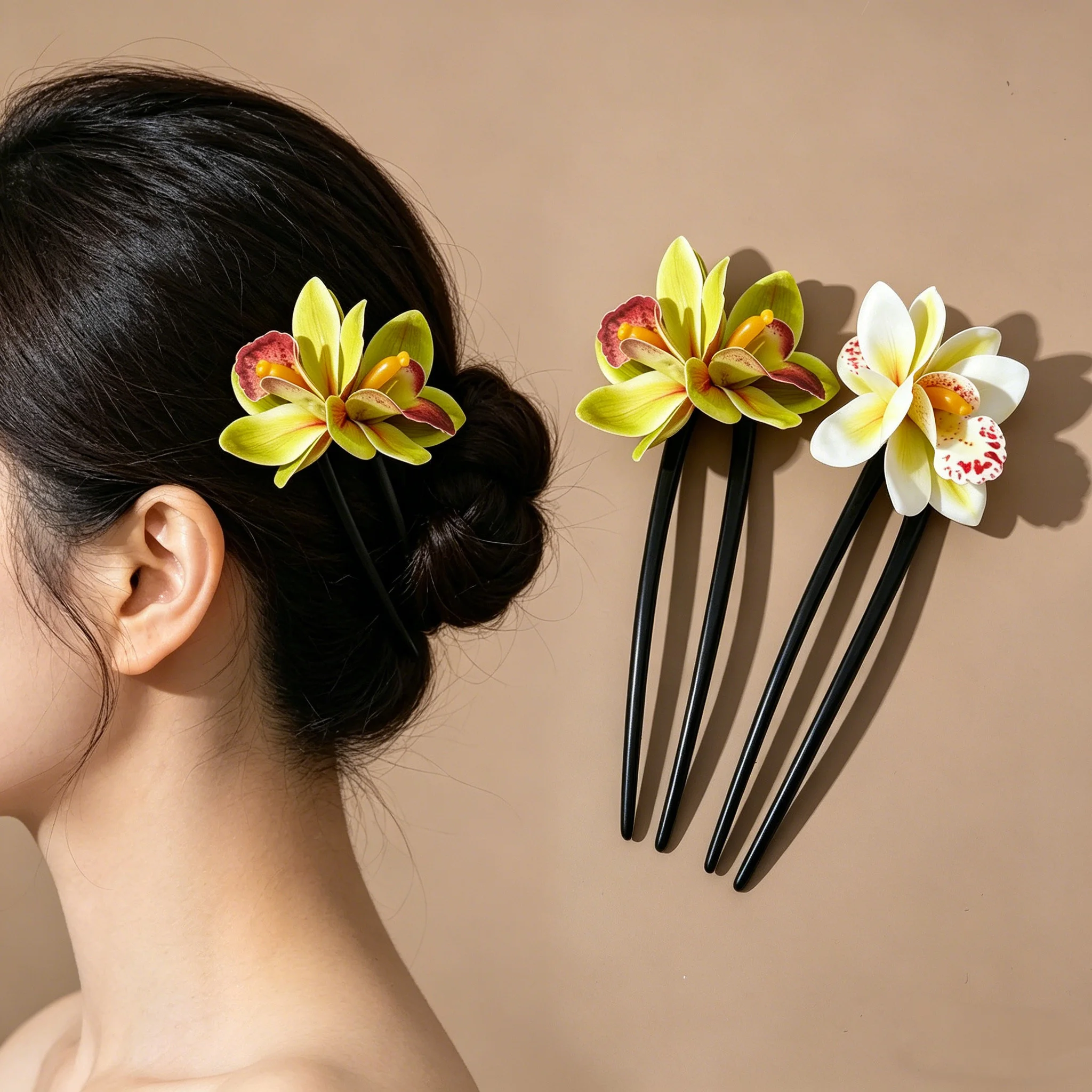 1 pieces of Forest 3D simulation flower hair clips, elegant U-shaped hair clips, versatile floral headpieces for spring and summer, fresh simulation flower hair accessories, essential for bridesmaids/photo styling
1 pieces of Forest 3D simulation flower hair clips, elegant U-shaped hair clips, versatile floral headpieces for spring and summer, fresh simulation flower hair accessories, essential for bridesmaids/photo styling