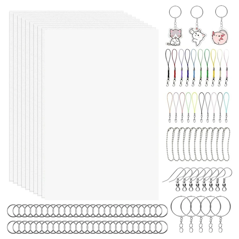 GIGI 170 PCS Shrink Plastic Sheets Kit,Shrink Art Paper With 15 Sheets Shrink Sheets,For Crafts Jewelry Making DIY
GIGI 170 PCS Shrink Plastic Sheets Kit,Shrink Art Paper With 15 Sheets Shrink Sheets,For Crafts Jewelry Making DIY