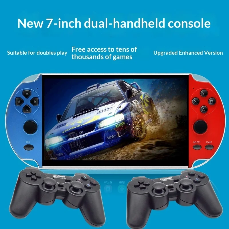 Ручная аркадная игровая консоль X40 PSP, 7-дюймовый большой экран, двойной плеер, ностальгический дизайн NES, детское игровое устройство в стиле ретро
Ручная аркадная игровая консоль X40 PSP, 7-дюймовый большой экран, двойной плеер, ностальгический дизайн NES, детское игровое устройство в стиле ретро