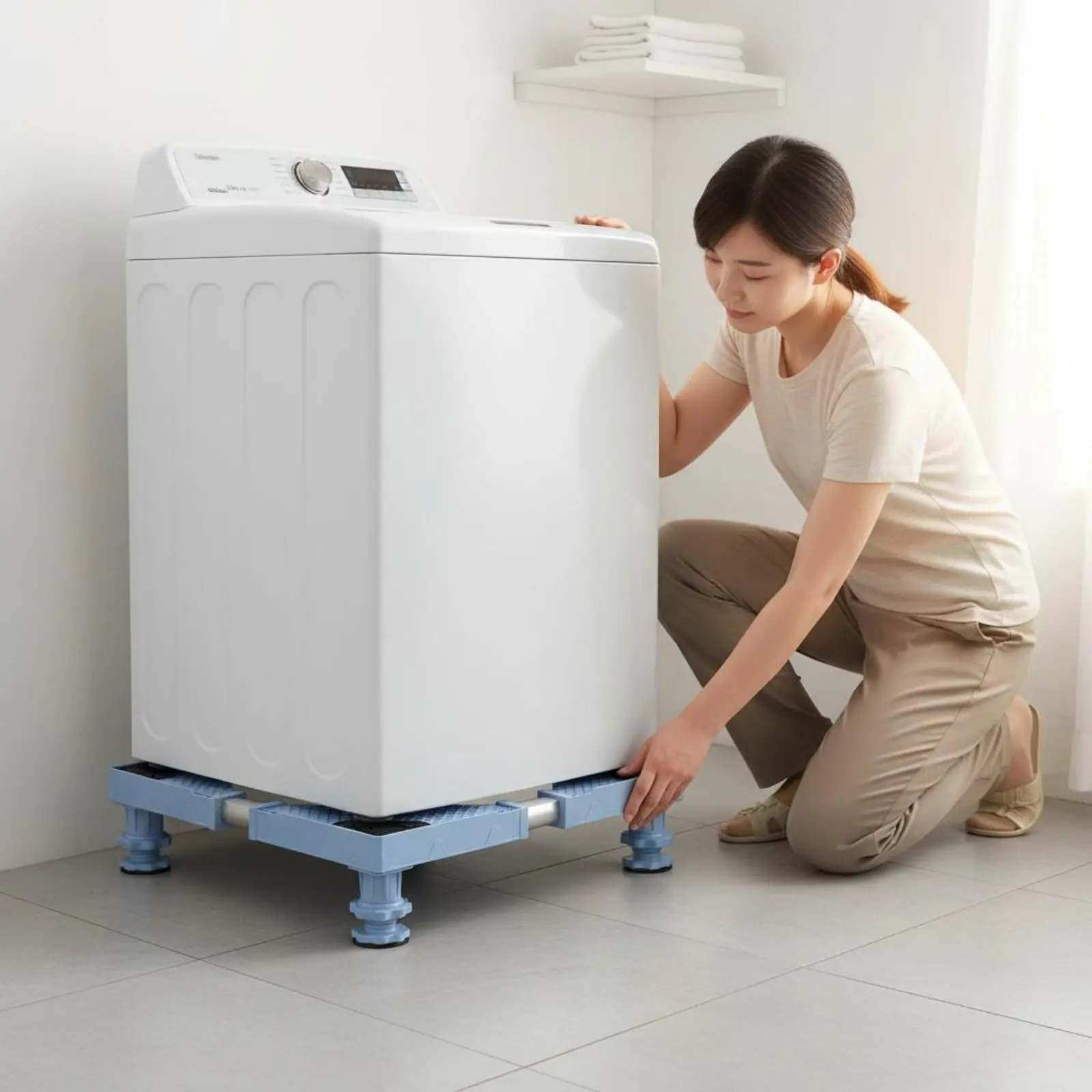 Washing Machine Stand with Wheels Raised Design Rolling Washer Pedestal Universal Mobile Base Adjustable Size for Laundry Room
Washing Machine Stand with Wheels Raised Design Rolling Washer Pedestal Universal Mobile Base Adjustable Size for Laundry Room