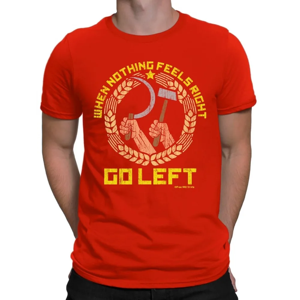 Мужская футболка When Nothing Feels Right Go Left Communism Советский Союз CCCP Футболка Хлопок Идеальный подарок Camisas Винтаж Harajuku
Мужская футболка When Nothing Feels Right Go Left Communism Советский Союз CCCP Футболка Хлопок Идеальный подарок Camisas Винтаж Harajuku