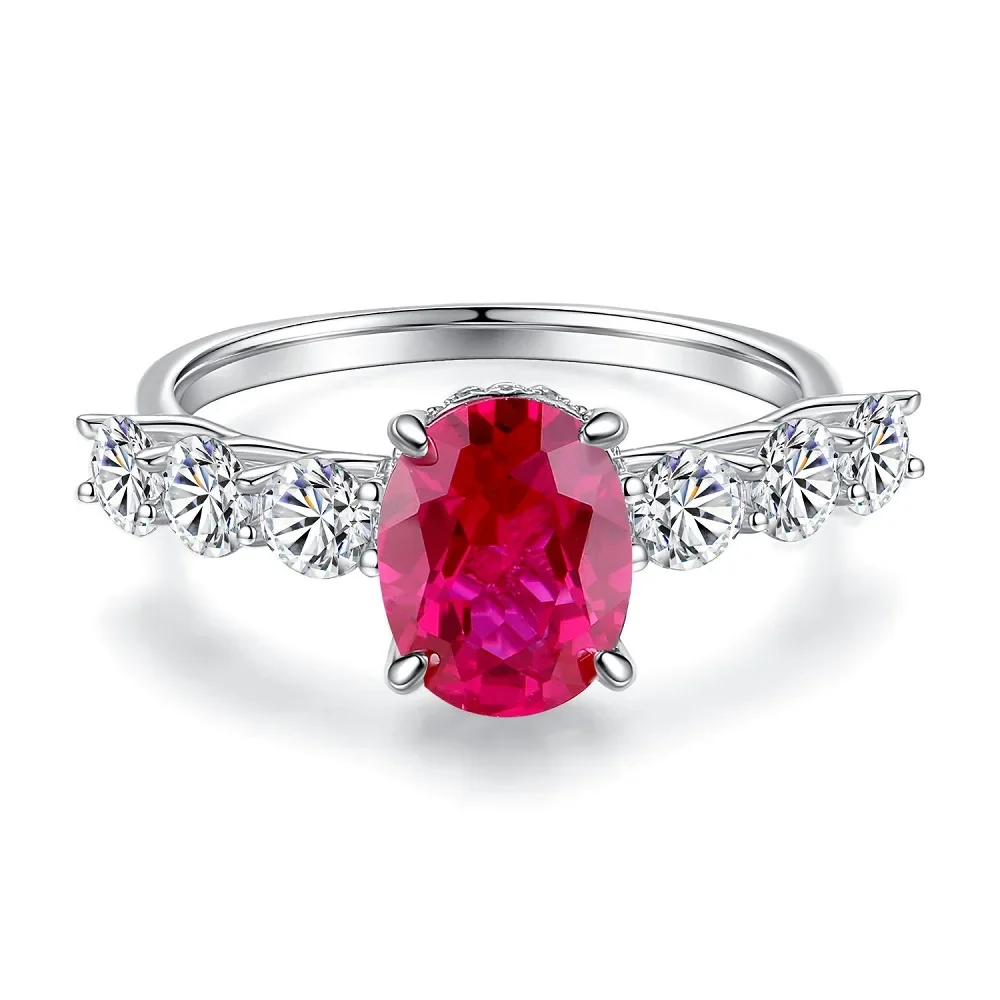 Luxury Solid Platinum PT950 Women's Ruby Diamond Ring Moissanite Full Diamond Ring
Luxury Solid Platinum PT950 Women's Ruby Diamond Ring Moissanite Full Diamond Ring