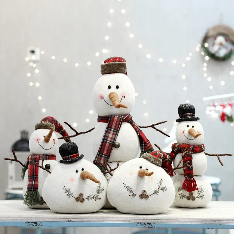 Christmas decoration Plush Doll white Snowman doll with hat scarf little fat Snowman shop window display
Christmas decoration Plush Doll white Snowman doll with hat scarf little fat Snowman shop window display
