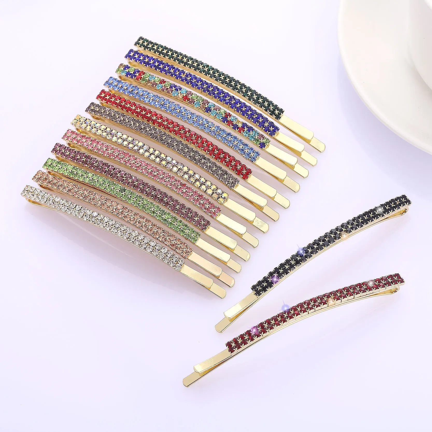 Double Row Hair Accessories Women's Fashion Diamond Hair Clips Long Side Bangs Hairpins Stylish Hair Decorations
Double Row Hair Accessories Women's Fashion Diamond Hair Clips Long Side Bangs Hairpins Stylish Hair Decorations