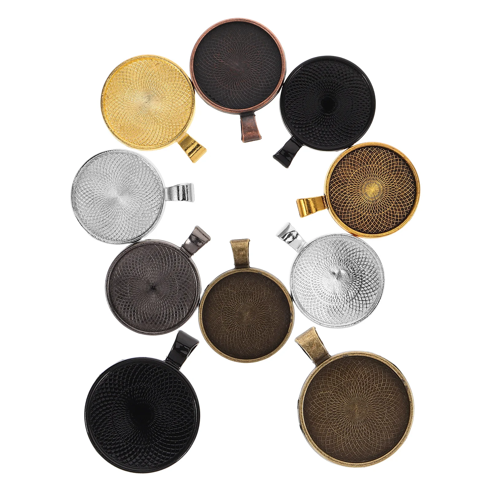 40Pcs Round Pendant Trays Alloy Bezel Blank Base for Jewelry Making DIY Necklace Bracelet Craft Supplies Jewelry Plate Tray
40Pcs Round Pendant Trays Alloy Bezel Blank Base for Jewelry Making DIY Necklace Bracelet Craft Supplies Jewelry Plate Tray