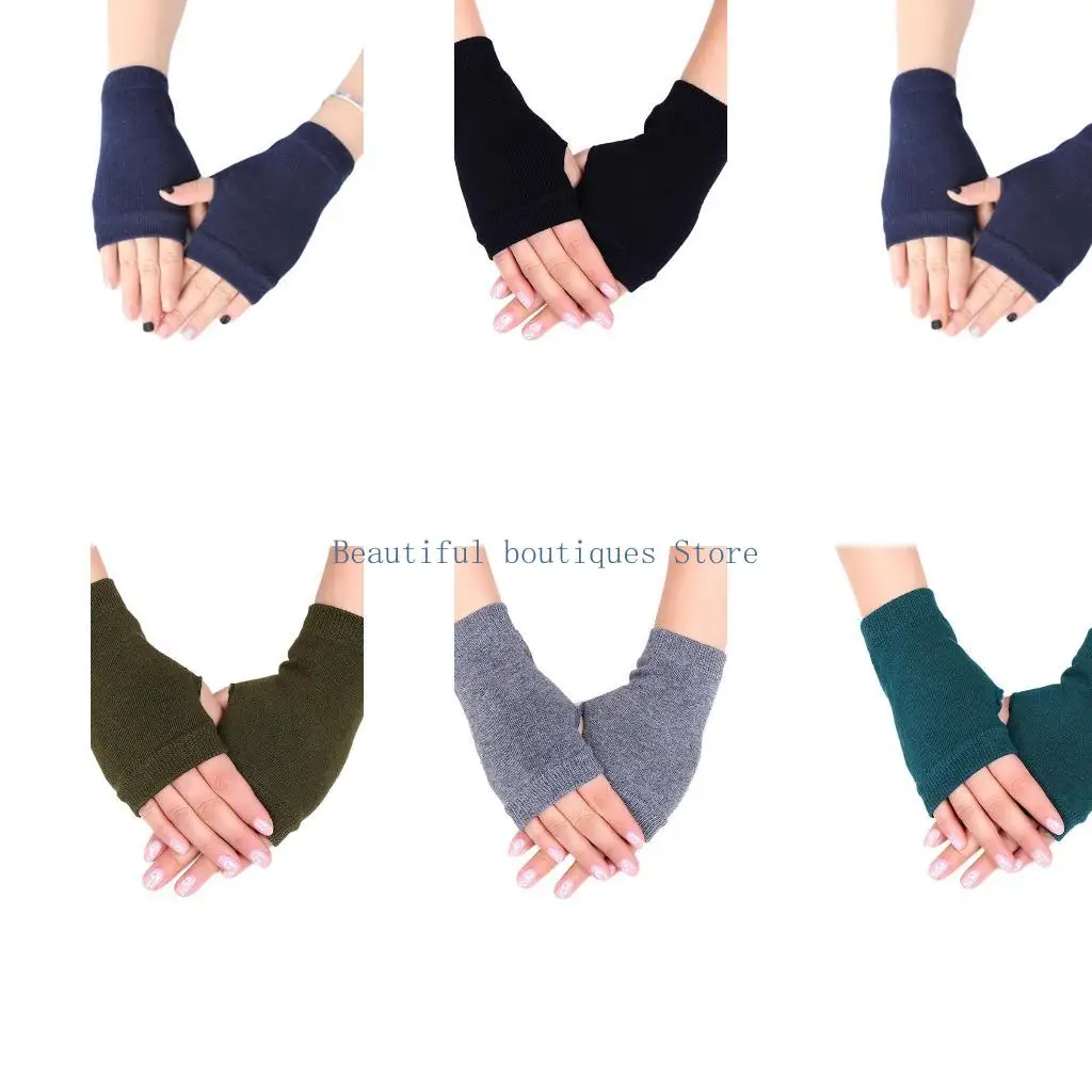 U4LF Winter Half Finger Gloves Knitted Fingerless Mittens wth Thumb Hole Warm Stretchy Short Hand Warmer for Men and Women
U4LF Winter Half Finger Gloves Knitted Fingerless Mittens wth Thumb Hole Warm Stretchy Short Hand Warmer for Men and Women
