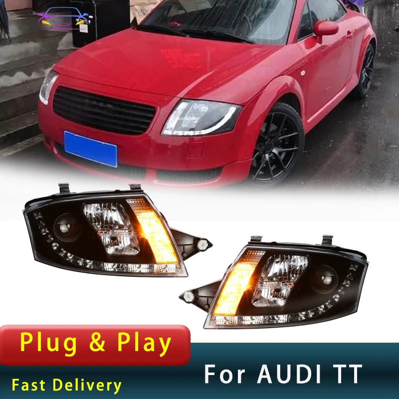 Автомобильная фара для Audi TT 1999-2006, обновленный новый дизайн, фотовспышка DRL, отпариватель, сигнал поворота, фара, аксессуары для автомобиля
Автомобильная фара для Audi TT 1999-2006, обновленный новый дизайн, фотовспышка DRL, отпариватель, сигнал поворота, фара, аксессуары для автомобиля
