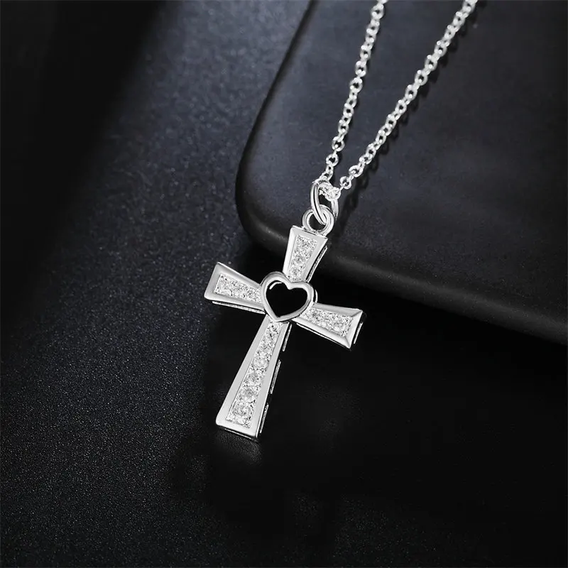 18-24 Inches 925 Sterling Silver Fine 26MM Cross Zircon Women Necklace For Charm Fashion Gift Jewelry Party Wedding
18-24 Inches 925 Sterling Silver Fine 26MM Cross Zircon Women Necklace For Charm Fashion Gift Jewelry Party Wedding
