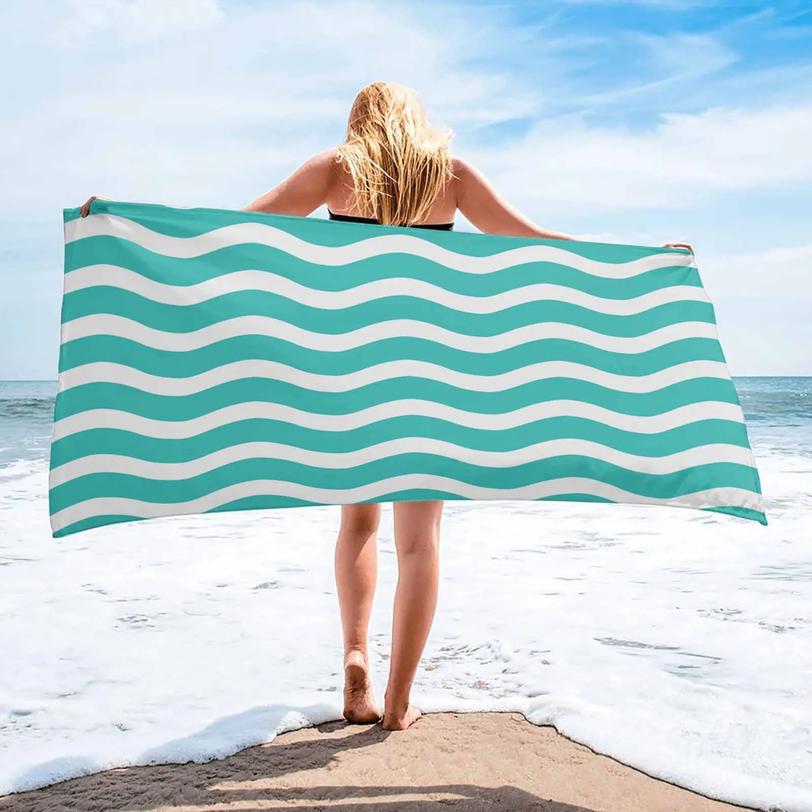 Cyan Water Ripple Striped Bath Towel Bathroom Microfiber Shower Outdoor Travel Swim Quick Dry Beach Towel
Cyan Water Ripple Striped Bath Towel Bathroom Microfiber Shower Outdoor Travel Swim Quick Dry Beach Towel