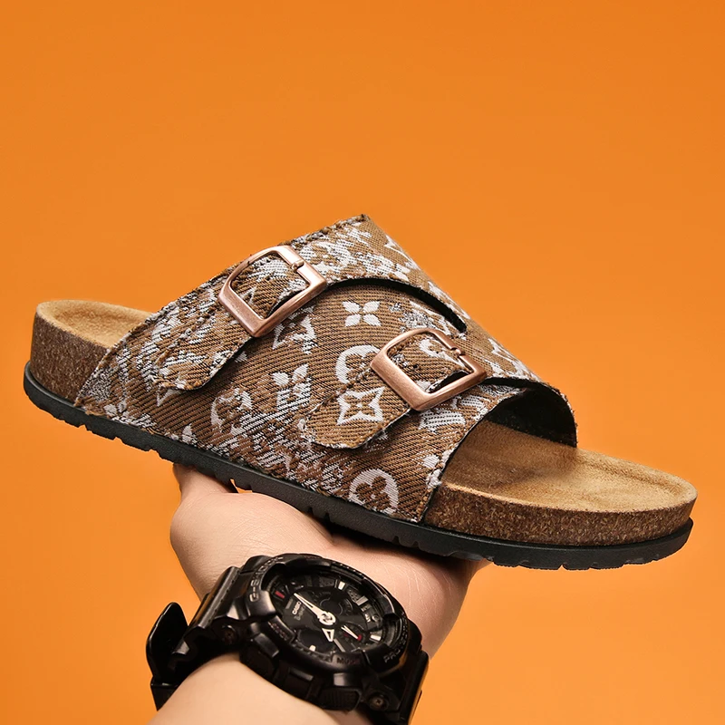Fashion Summer Shoes for Men 2026 New Trendy Printed Sandals Mens Slides Cork-soled Slippers for Men
Fashion Summer Shoes for Men 2026 New Trendy Printed Sandals Mens Slides Cork-soled Slippers for Men
