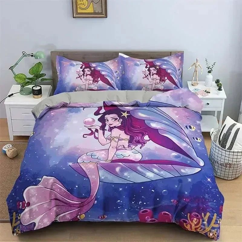 Modern Cartoon Mermaid Toddler Bedding Set Duvet Cover Sheet Printed Bed Set Pillowcase Full Queen King Size Comforter Bedroom
Modern Cartoon Mermaid Toddler Bedding Set Duvet Cover Sheet Printed Bed Set Pillowcase Full Queen King Size Comforter Bedroom