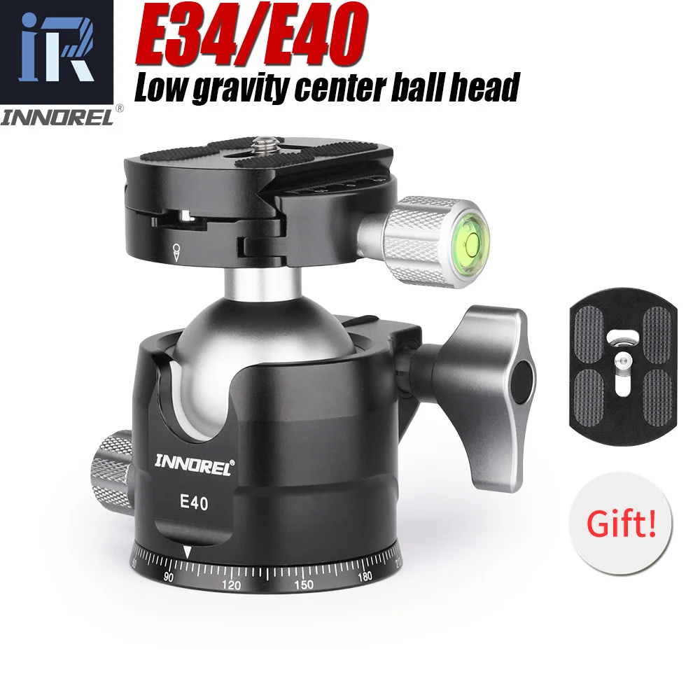 E34/E40 Professional Tripod Ball Head Low Profile Gravity Center Panoramic Ballhead with L Q.R.Plate CNC for Digital DSLR Camera
E34/E40 Professional Tripod Ball Head Low Profile Gravity Center Panoramic Ballhead with L Q.R.Plate CNC for Digital DSLR Camera