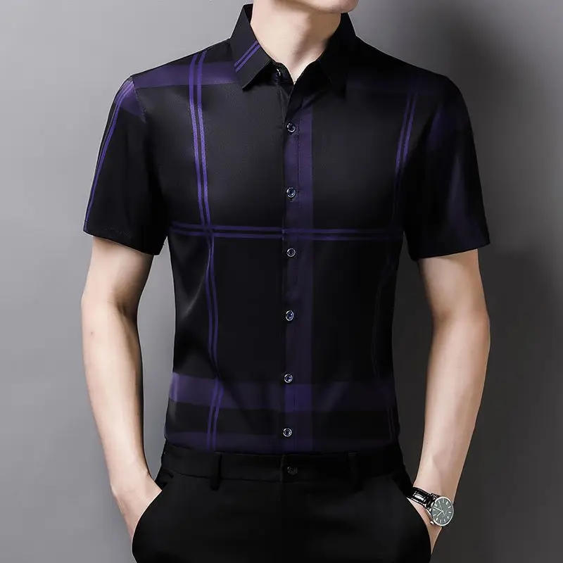 Men's Summer Casual Plaid Shirt Short Sleeve Button Down Wrinkle Resistant Easy Care Top
Men's Summer Casual Plaid Shirt Short Sleeve Button Down Wrinkle Resistant Easy Care Top