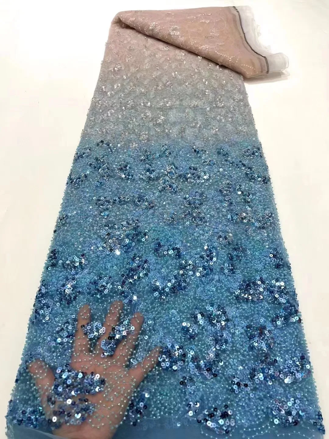 2024 High Quality African Sequin Lace Mesh Fabric For Women Dress Sew 5 Yards Nigerian French Cord Embroidery Fabric Beaded Lace
2024 High Quality African Sequin Lace Mesh Fabric For Women Dress Sew 5 Yards Nigerian French Cord Embroidery Fabric Beaded Lace