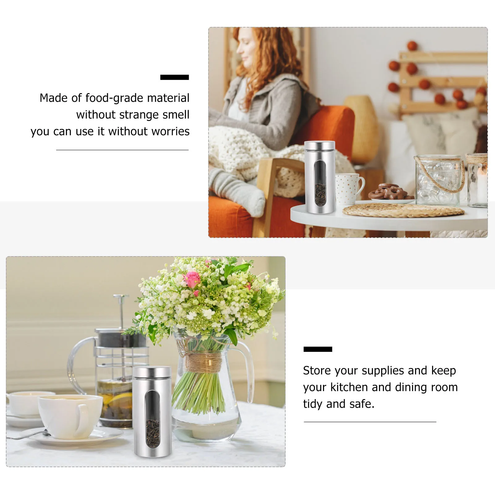 1Pcs Sealing Storage Can Glass Stainless Steel Seasoning Jar for Salt Pepper Coffee Dry Food Kitchen Organizer Household Storage
1Pcs Sealing Storage Can Glass Stainless Steel Seasoning Jar for Salt Pepper Coffee Dry Food Kitchen Organizer Household Storage