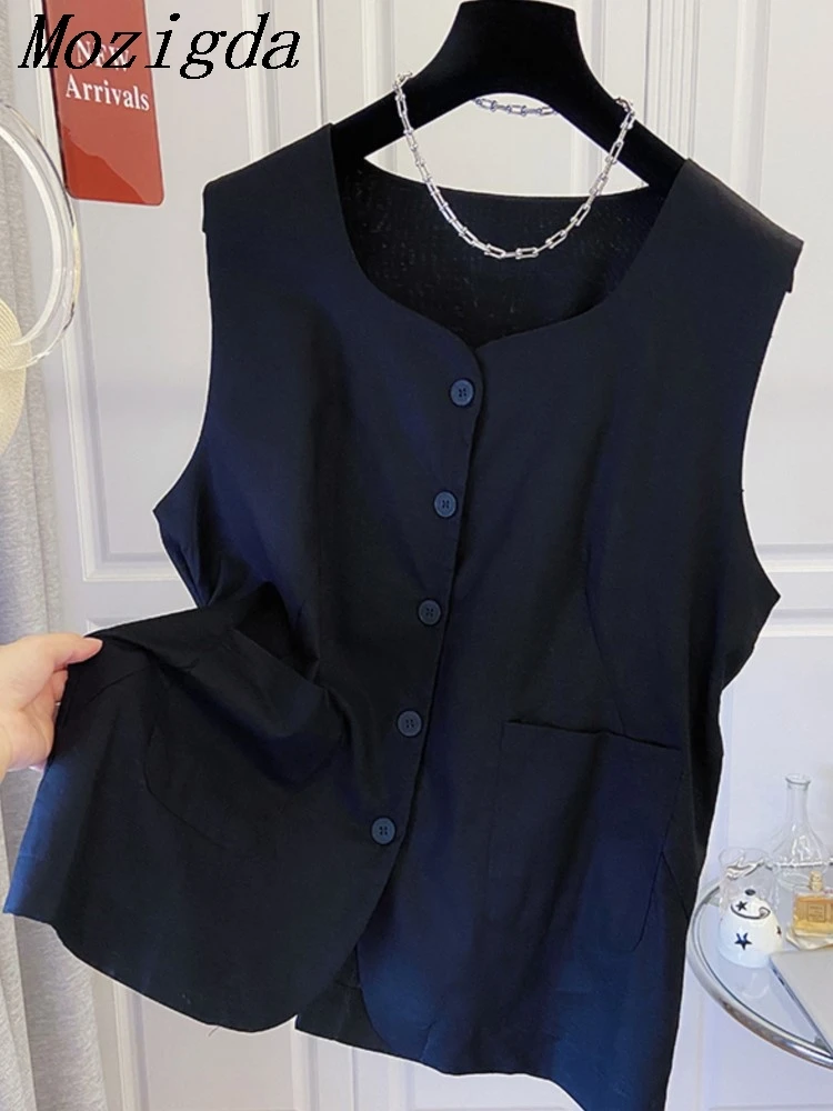 Solid Vest for Women Summer Korean Style Casual Loose Asymmetric Button Design Sleeveless Tanks O-neck Women Clothing Crop Tops
Solid Vest for Women Summer Korean Style Casual Loose Asymmetric Button Design Sleeveless Tanks O-neck Women Clothing Crop Tops