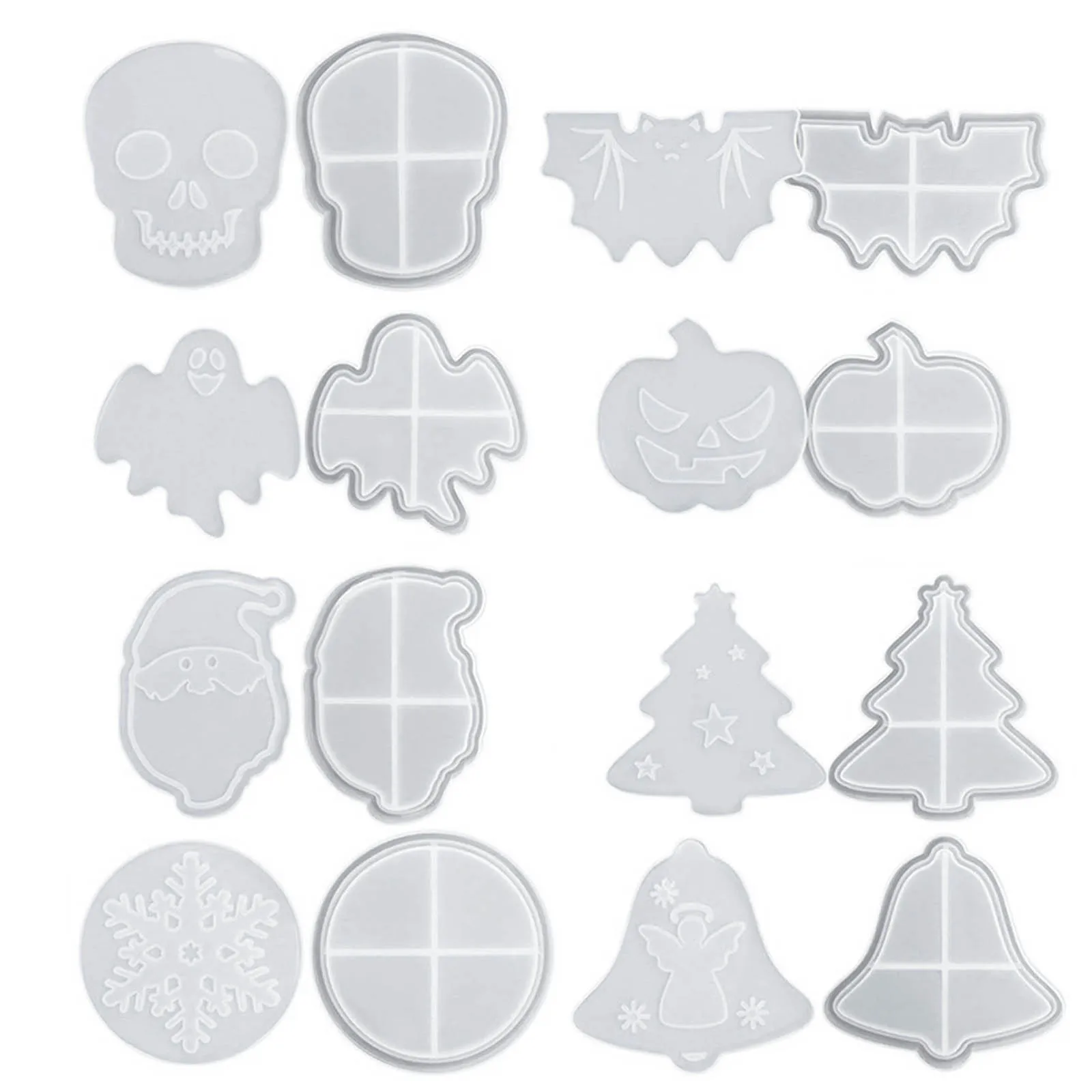 Halloween Skull Coaster Resin Molds Snowflake Cup Mat Silicone Mold Quicksand Christmas Tree Cup Coaster Mold Home Decor
Halloween Skull Coaster Resin Molds Snowflake Cup Mat Silicone Mold Quicksand Christmas Tree Cup Coaster Mold Home Decor
