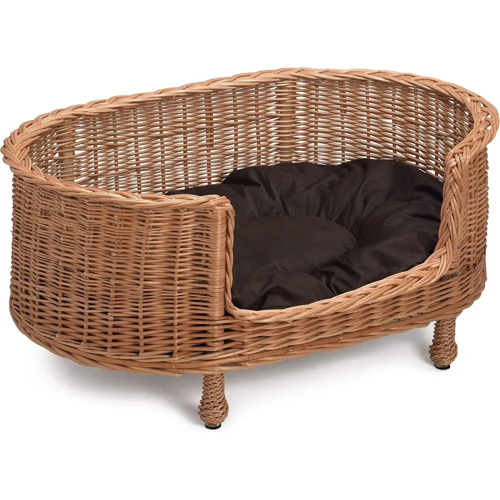 Large Willow Dog Basket with Cushion, Luxurious Pet Bed
Large Willow Dog Basket with Cushion, Luxurious Pet Bed