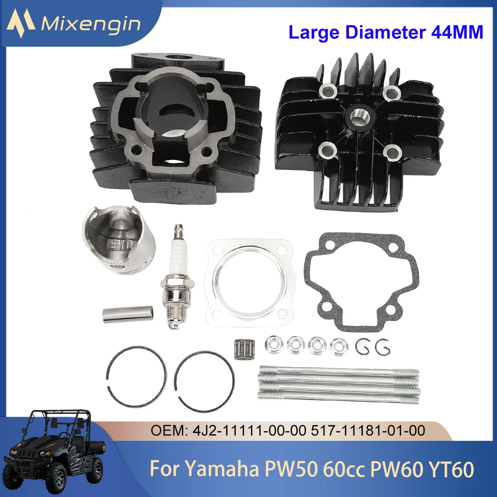 Motorcycle Cylinder Piston Gasket Rebuild Overhaul Kit Large Diameter 44mm For Yamaha Y-ZINGER PW50 PW60 YT60 4-Zinger 60cc
Motorcycle Cylinder Piston Gasket Rebuild Overhaul Kit Large Diameter 44mm For Yamaha Y-ZINGER PW50 PW60 YT60 4-Zinger 60cc