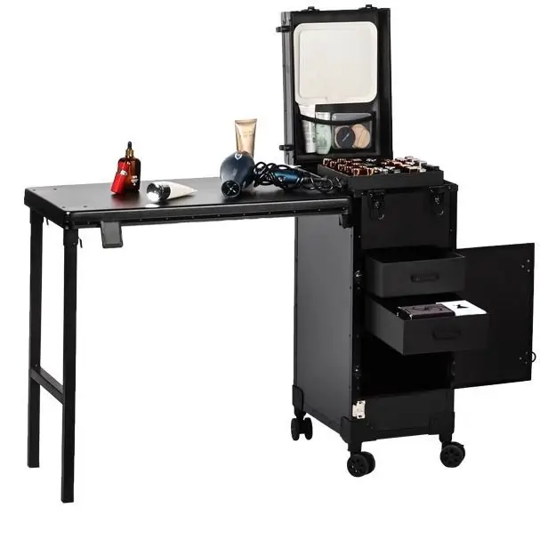 Multifunctional large-capacity and makeup manicure table folding storage box workbench movable stall toolbox
Multifunctional large-capacity and makeup manicure table folding storage box workbench movable stall toolbox
