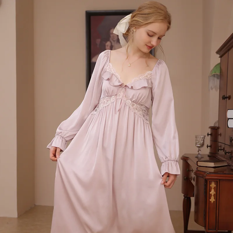 2025 New New Autumn Long Ice Silk Nightdress Fairy Pajamas Thin Loose Home Clothes Can Be Worn Outside
2025 New New Autumn Long Ice Silk Nightdress Fairy Pajamas Thin Loose Home Clothes Can Be Worn Outside
