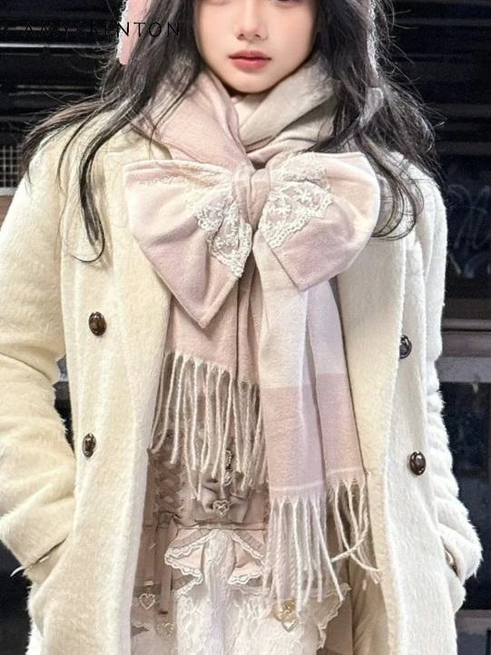 LizLisa Plaid Bow Tassel Scarf Women Original Japanese Sweet Girl Soft Thicken Scarf Mine Series Mass-Produced Lolita Scarves
LizLisa Plaid Bow Tassel Scarf Women Original Japanese Sweet Girl Soft Thicken Scarf Mine Series Mass-Produced Lolita Scarves
