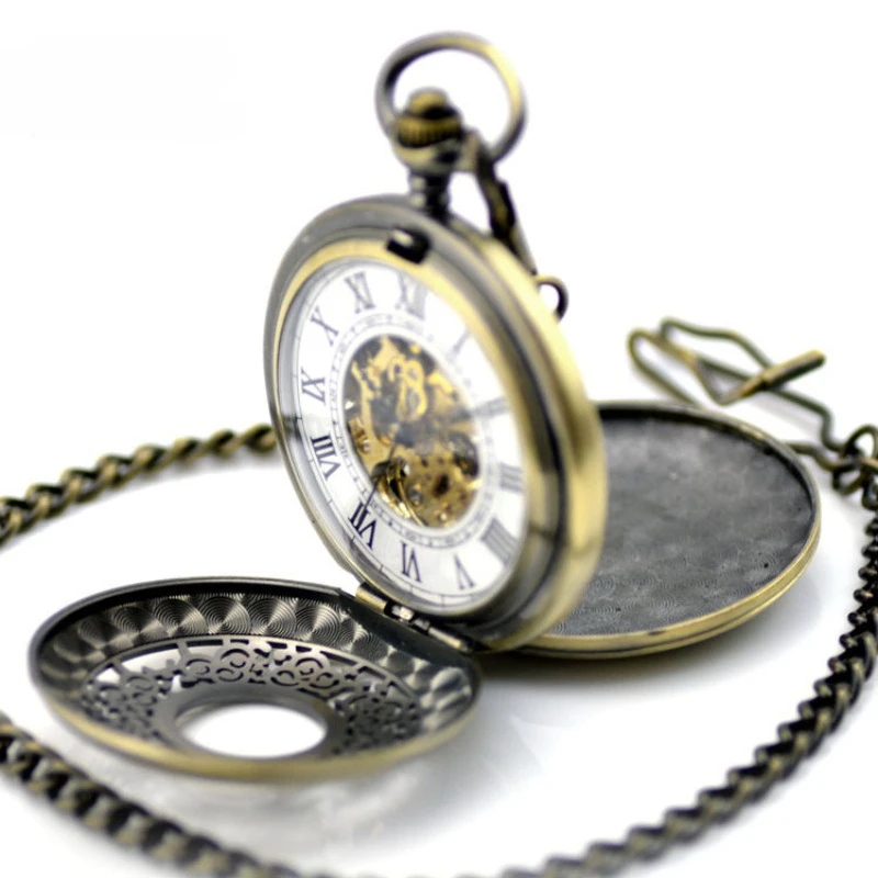 Double Open Case Bronze Tone Hollow Fragmented Flower Men's Hand Wind Mechanical Pocket Watch w/Chain Nice Xmas Gift
Double Open Case Bronze Tone Hollow Fragmented Flower Men's Hand Wind Mechanical Pocket Watch w/Chain Nice Xmas Gift