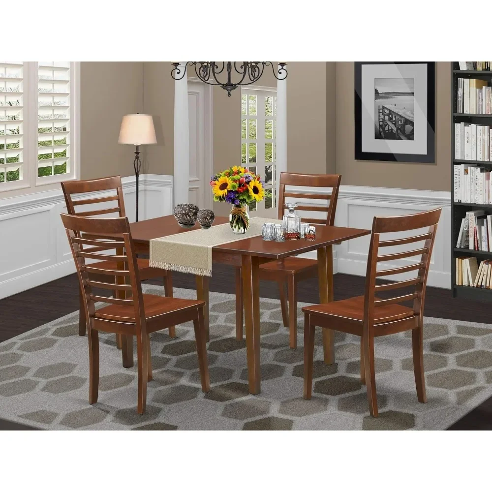 Dining Table Set for 3 Contains A Rectangle Dining Room Table with Butterfly Leaf and 2 Faux Leather Upholstered Chairs
Dining Table Set for 3 Contains A Rectangle Dining Room Table with Butterfly Leaf and 2 Faux Leather Upholstered Chairs