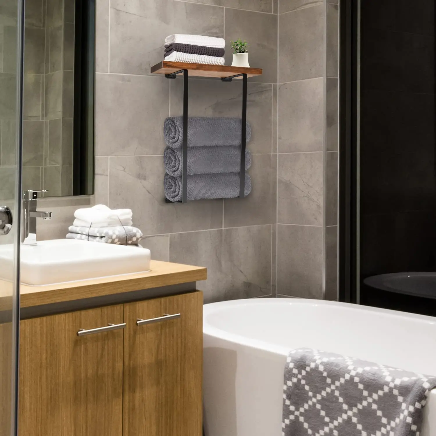Bathroom Double Rod Towel Wall-Mounted Towel Storage for Bathroom Rack Large Capacity Towel Storage Organizer Space Saving
Bathroom Double Rod Towel Wall-Mounted Towel Storage for Bathroom Rack Large Capacity Towel Storage Organizer Space Saving