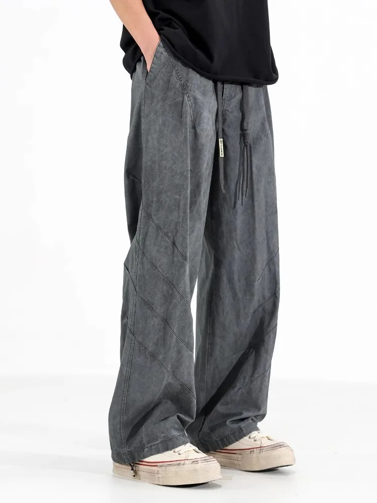 Винтажные широкие брюки в американском стиле ретро, летние тонкие мужские повседневные рабочие брюки, свободный крой, прямой крой, хлопковые дышащие брюки
Винтажные широкие брюки в американском стиле ретро, летние тонкие мужские повседневные рабочие брюки, свободный крой, прямой крой, хлопковые дышащие брюки