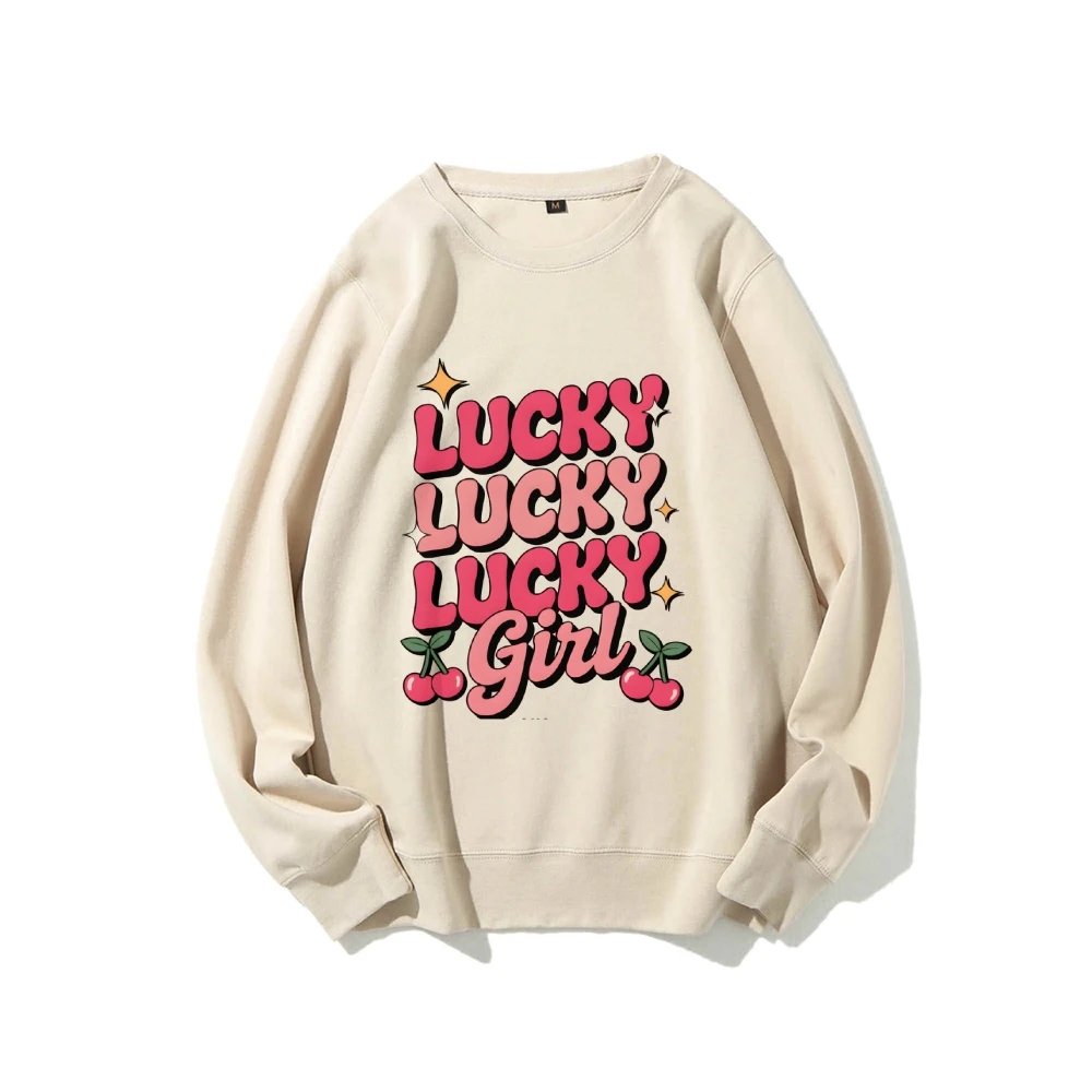 Y2K Graphic Sweatshirt Lucky Girl with Cherries Print Fortunate Cheerful and Sweet Soft Fabric for Positive-Themed Casual Looks
Y2K Graphic Sweatshirt Lucky Girl with Cherries Print Fortunate Cheerful and Sweet Soft Fabric for Positive-Themed Casual Looks