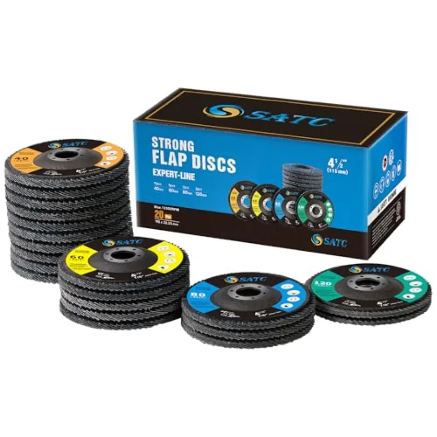 20PCS Flap Discs 4 1/2 for Angle Grinder Flap Disc High-Density Bevel Type Angle Grinder Sanding Disc Abrasive Flap Disk #29
20PCS Flap Discs 4 1/2 for Angle Grinder Flap Disc High-Density Bevel Type Angle Grinder Sanding Disc Abrasive Flap Disk #29