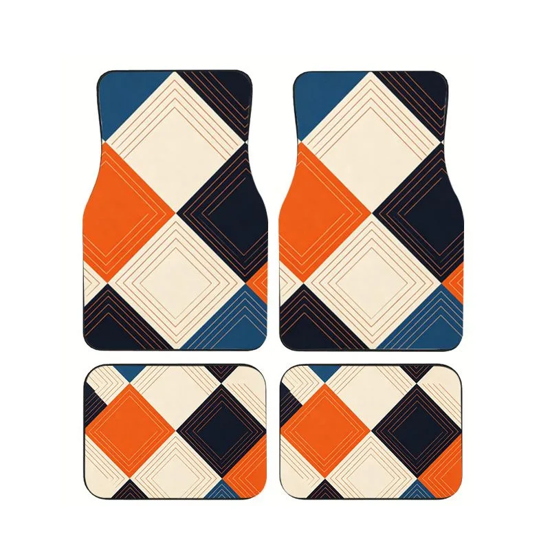 Retro Geometric Diamond Car Floor Mats 4Pcs Set Non-slip Carpet Foot Liners for All Vehicles
Retro Geometric Diamond Car Floor Mats 4Pcs Set Non-slip Carpet Foot Liners for All Vehicles