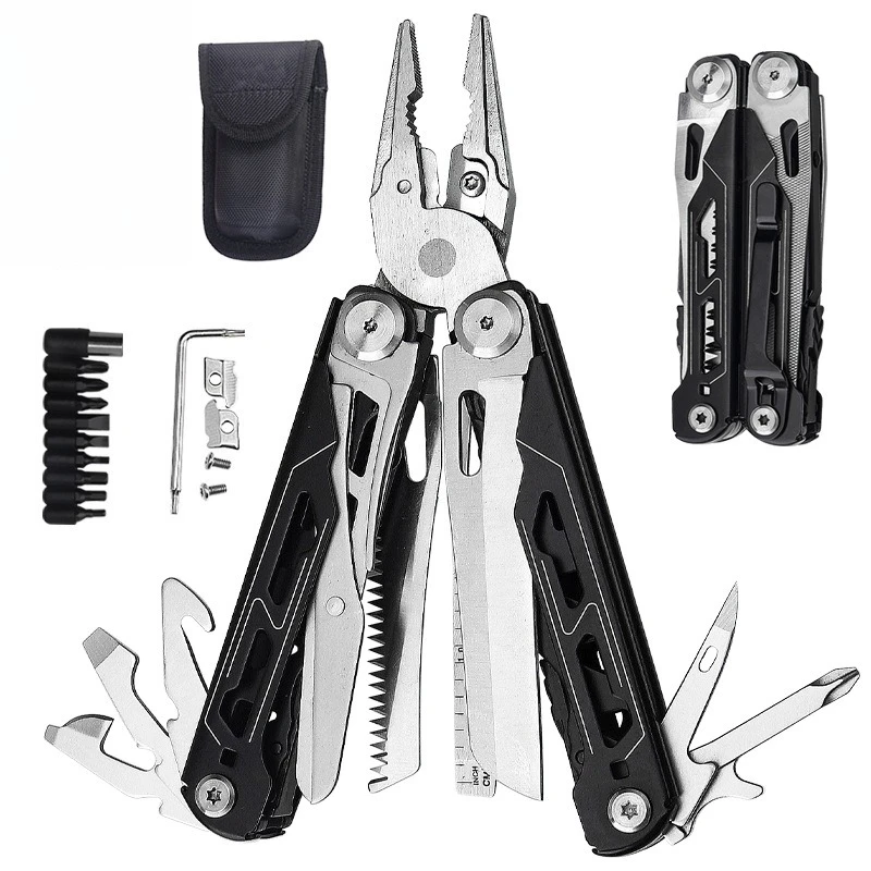 16-in-1 Stainless Steel Folding Tactical Multitool Pliers Portable Outdoor Camping Survival Tool for Hiking Emergency
16-in-1 Stainless Steel Folding Tactical Multitool Pliers Portable Outdoor Camping Survival Tool for Hiking Emergency