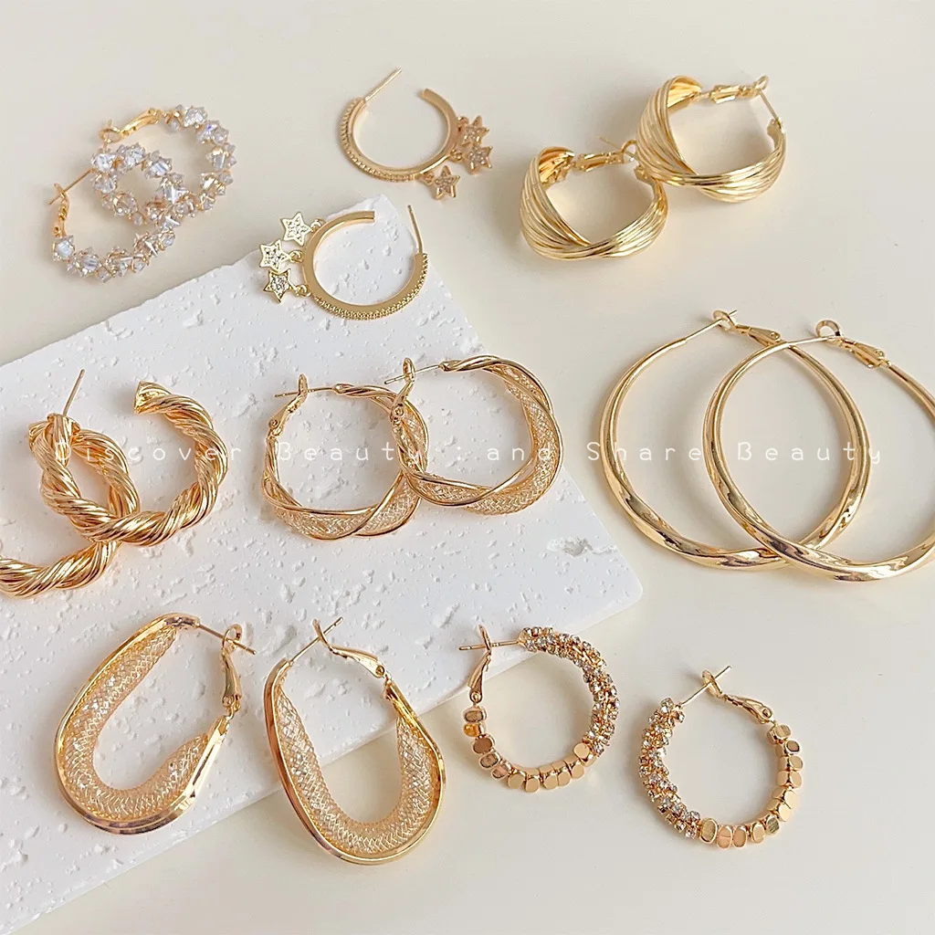 DIY accessories Light luxury zircon geometric large earrings, earrings, female personality exaggerated European and American tem
DIY accessories Light luxury zircon geometric large earrings, earrings, female personality exaggerated European and American tem