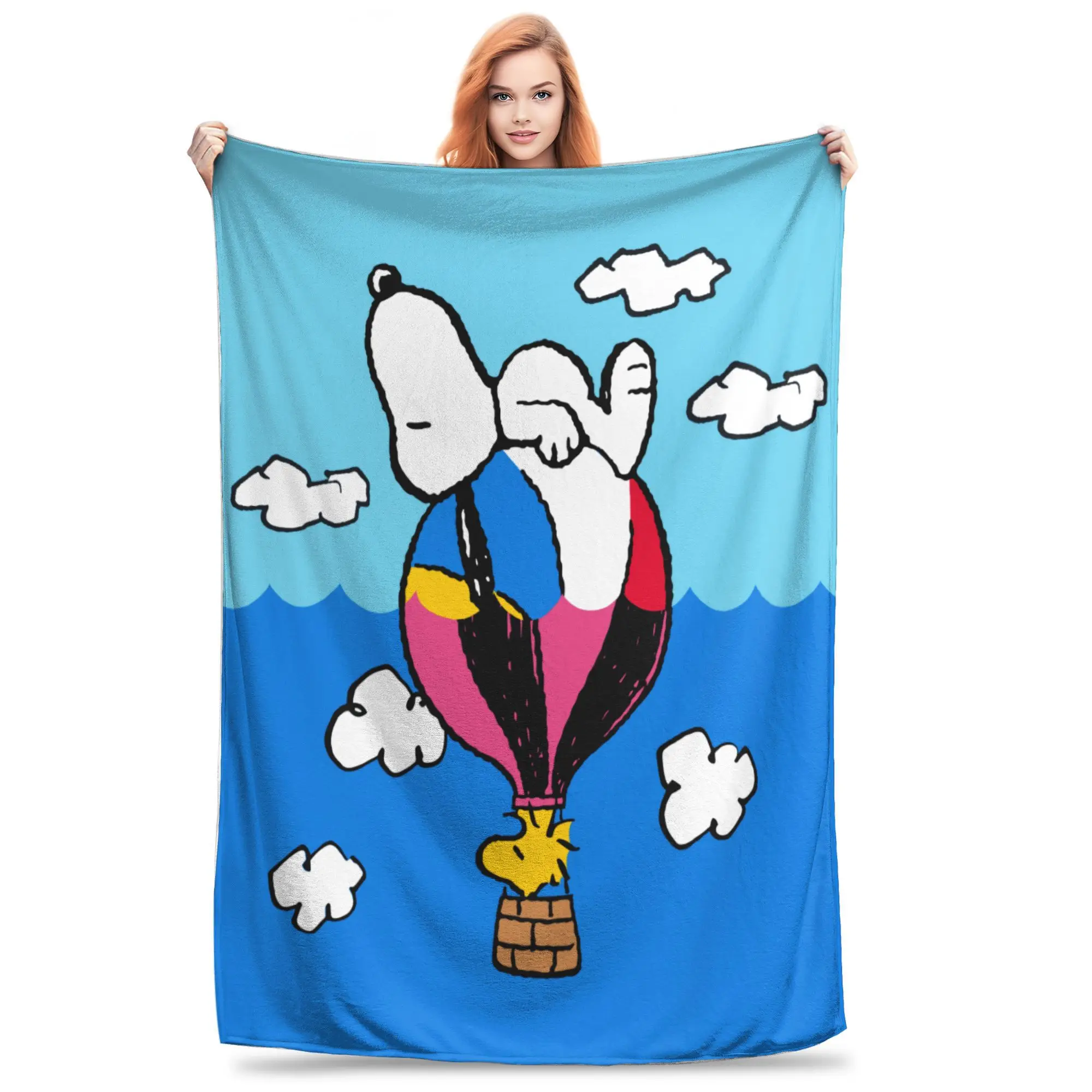 Snoopy Woodstock Hot Air Balloon Blanket Wool Throw Blanket Home Couch Decoration Lightweight Bedspreads
Snoopy Woodstock Hot Air Balloon Blanket Wool Throw Blanket Home Couch Decoration Lightweight Bedspreads