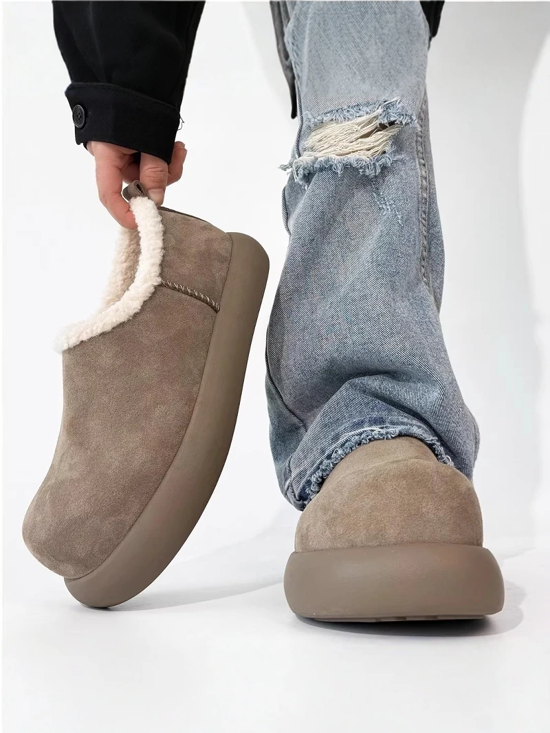 Men's Fleece Lined Winter Boots Slip on Snow Shoes Warm Cozy Birklike Style Casual Fashion Footwear for Youth Outdoor Leisure
Men's Fleece Lined Winter Boots Slip on Snow Shoes Warm Cozy Birklike Style Casual Fashion Footwear for Youth Outdoor Leisure